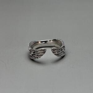 Y2K Vintage Silver Wing Ring Adjustable 2000s Style Brand New Jewelry